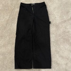 Black straight aritzia Wilfred free pants